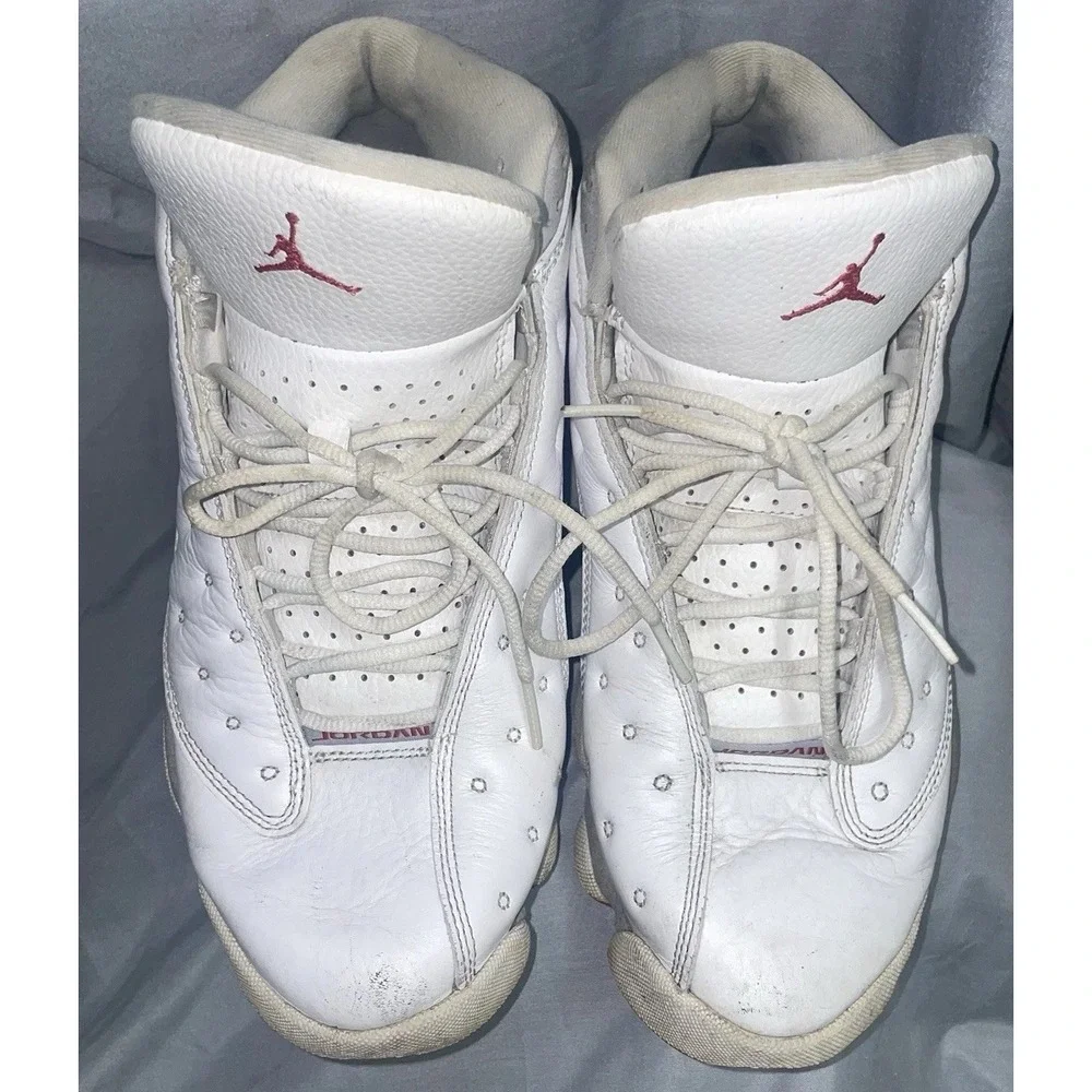 Jordan Air Jordan 13 Retro Grey White Red High Top Leather Sneaker Mens 9